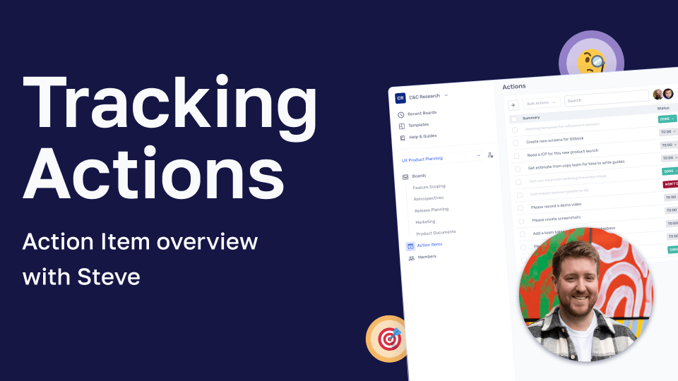 Tracking actions and fostering continuous improvement